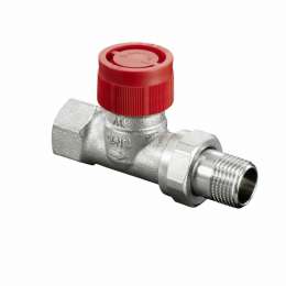 Вентиль, Oventrop, серия AF, термостатический, проходной, DN-20, 3/4", ВН, PN, бар-16, T°C -от +2 до +120, бронза/латунь, никелированный, с плавной, точной предварительной настройкой