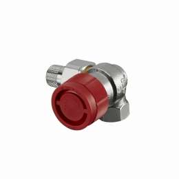 Вентиль, Oventrop, серия AF, термостатический, угловой трехосевой, DN-15, 1/2", 1/2", ВН, PN, бар-16, T°C -от +2 до +120, бронза/латунь, никелированный, правое подключение, с плавной, точной предварительной настройкой