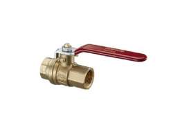 Кран шаровой Oventrop EZB, Ду40, 1 1/2", из латуни, стойкий к выщилачиванию цинка, полнопроходной, с обеих сторон внутренняя резьба ISO228/1 (резьба соответсвует также Rp по EN 10226-1), маховик: рукоятка рычажная из оцинкованной стали в пластмассовой обо