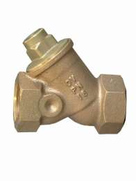 Клапан обратный, Oventrop, пружинный, для отопления, DN-15, 1/2", ВВ, PN, бар-25, T°C -от -10 до +120, бронза/латунь, с уплотнением из фторкаучука