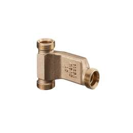 Тройник с обводным участком, Oventrop, Cofit S, Н ЕК, 3/4", 3/4", 3/4", бронза (RX)