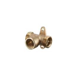 Тройник, Oventrop, Cofit S, Н ЕК-В-Н ЕК, 3/4", 1/2", 3/4", бронза (RX), проходной, с креплением