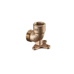 Угольник, Oventrop, Cofit S, Н ЕК-В, 3/4", 1/2", бронза (RX), с крепелением