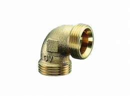 Угольник, Oventrop, Cofit S, 90°, Н ЕК, 1 1/4", 1 1/4", бронза (RX)
