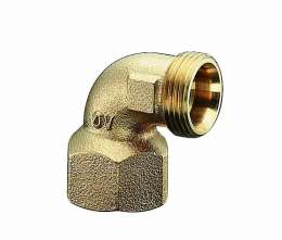 Угольник-переход, Oventrop, Cofit S, 90°, Н ЕК-В, 3/4", 3/4", бронза (RX)