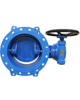 Затвор дисковый, Tecwat, фланцевый, PN25, DN1000, диск ковкий чугун, с механическим редукторным приводом