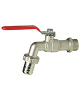 Кран шаровой полнопроходной, 3/4", PN40, ручка бабочка, корпус никелированная латунь, шар хромированная латунь, уплотнение PTFE