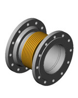 Компенсатор из нерж стали фланцевый, осевой ход 50, DN80 PN25