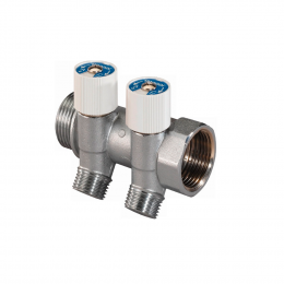 Коллектор UPONOR UNI-C SH 1" с вентилями НР/ВР 3х1/2"НР Ц/Ц38мм