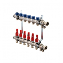 Коллектор UPONOR VARIO S с расходомерами стальной, выходы 3X3/4 евроконус '1И