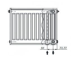 Радиатор стальной панельный AXIS 11 500 x 500 Ventil