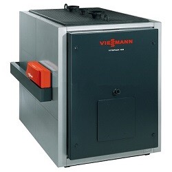 Котёл напольный, Viessmann, Vitoplex 100, наддувный, PV1B 780, мощность, кВт-780, одноконтурный, камера сгорания-открытая, система управления-Vitotronic 100 тип CC1E, для режима с постоянной температурой подачи, без горелки, с дверцей
