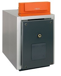 Котёл напольный, Viessmann, Vitoplex 100, наддувный, PV1 250, мощность, кВт-250, одноконтурный, камера сгорания-открытая, система управления-Vitotronic 100 тип CC1E, для режима с постоянной температурой подачи, без горелки